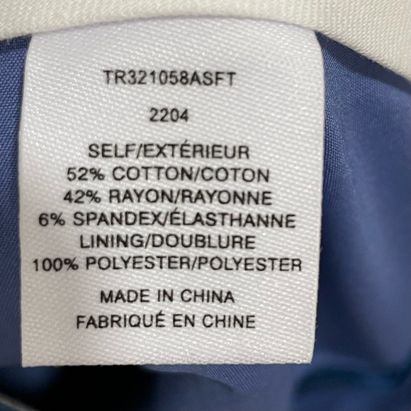 NWT Derek Lam 10 Crosby Women’s 2 Malika Side Slit Cotton Blend Pants Blue - Picture 11 of 12